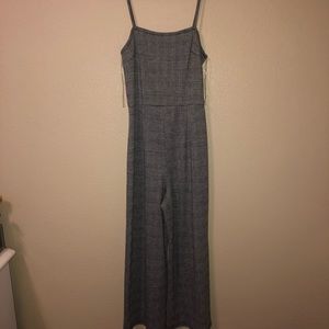 plaid business casual jump suit